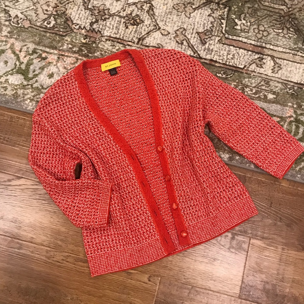 St. John Knitted Wool Cardigan